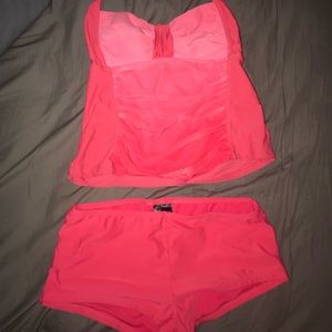 Coral tankini